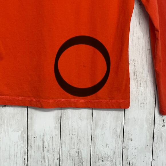 Lauren Ralph Lauren Orange Long Sleeve Cotton Basic Plain Halloween Shirt Large - Picture 4 of 9